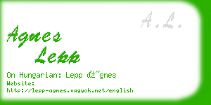 agnes lepp business card